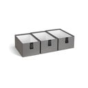 Pilkos spalvos iš kartono daiktadėžės 3 vnt. 20,5x29,5x14,5 cm Aston Paper Laminate – Bigso