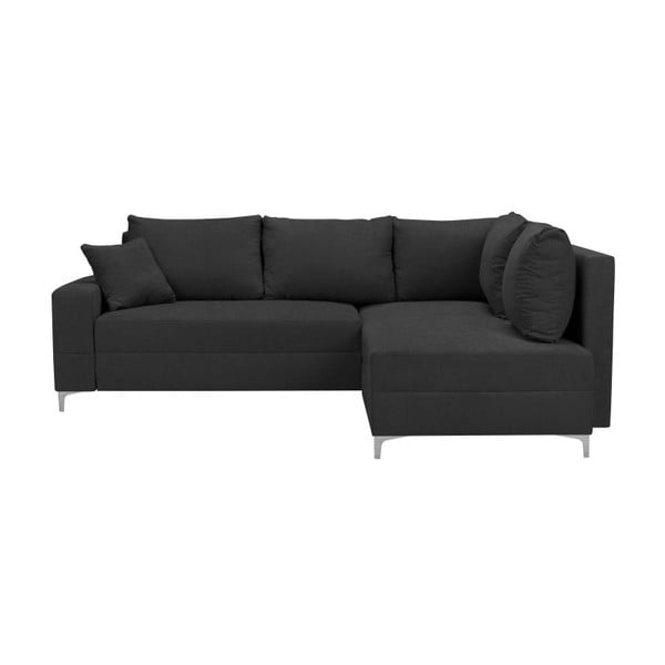 Tamsiai pilka "Windsor & Co Sofas Zeta" sofa lova, dešinysis kampas