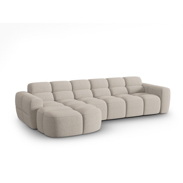 Kampinė sofa smėlio spalvos Lisa – Micadoni Home-image-3
