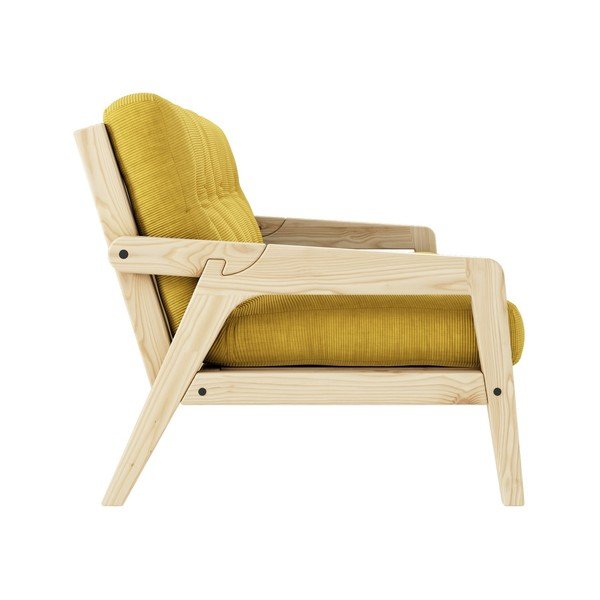 Geltona sulankstoma sofa Karup Design Grab Raw Honey Corduroy Variable Sofa-image-4