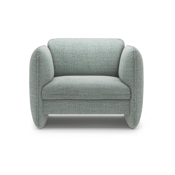 Mėlynos spalvos krėslas iš šenilinio audinio Georgia – Micadoni -image-2