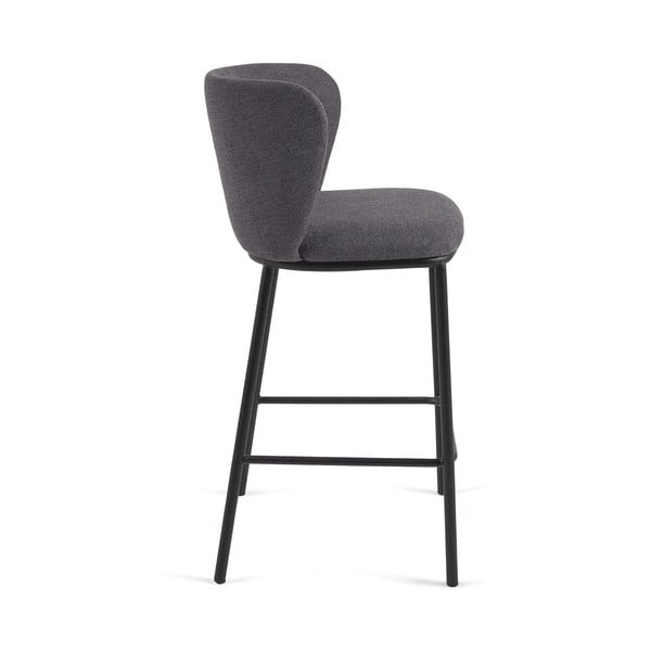 Baro taburetė tamsiai pilkos spalvos (sėdynės aukštis 65 cm) Ciselia – Kave Home-image-3