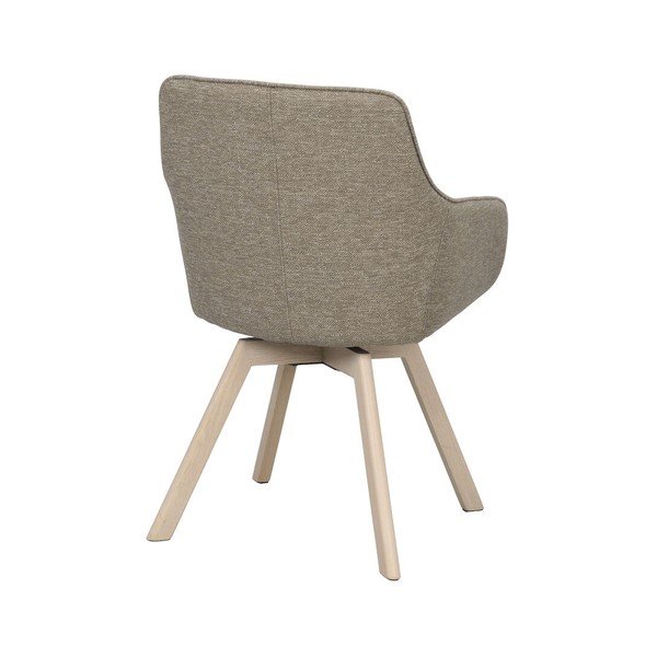 Smėlio spalvos iš audinio valgomojo kėdžių komplektas 2 vnt. Alison – Rowico-image-4