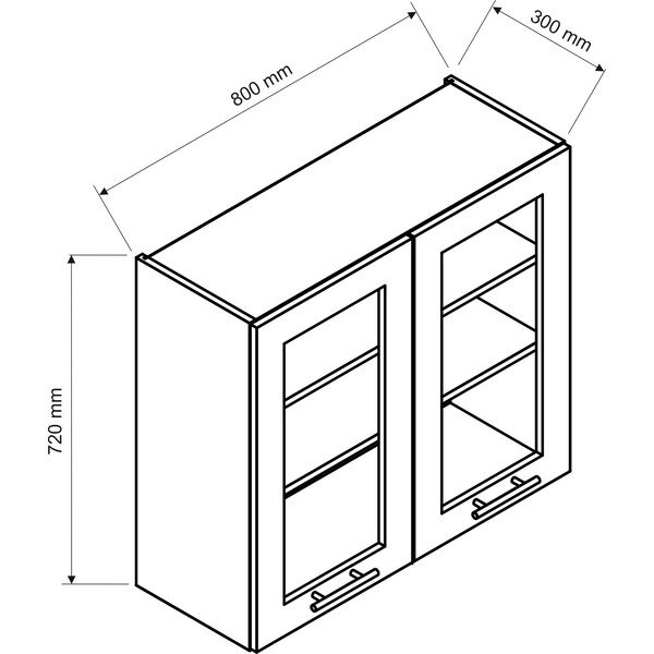 Viršutinė virtuvės spintelė (plotis 80 cm) Kai – STOLKAR-image-3