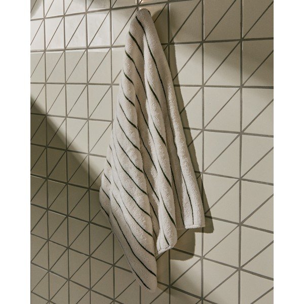 Žalios spalvos/smėlio spalvos iš frote audinio iš medvilnės rankšluostis 50x90 cm Dorane – Kave Home-image-1