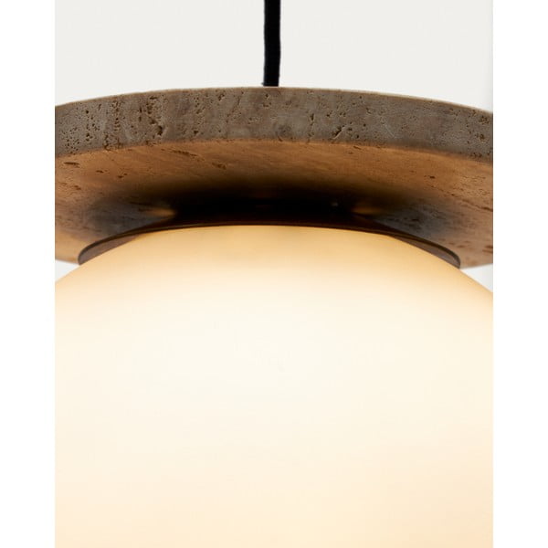 Kabantis šviestuvas baltos spalvos ø 20 cm su stiklo gaubtu Malachi – Kave Home-image-2
