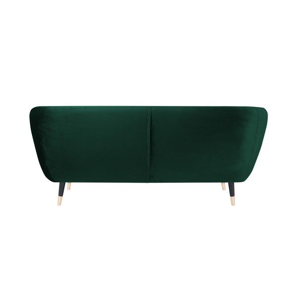Žalia sofa su juodomis kojomis Mazzini Sofos Benito, 158 cm-image-4