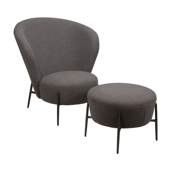 Iš boucle krėslas pilkos spalvos Orbit – DAN-FORM Denmark-image-3