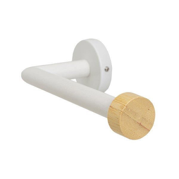 Sieninis iš metalo laikiklis tualetiniam popieriui baltos spalvos – Casa Selección-image-2