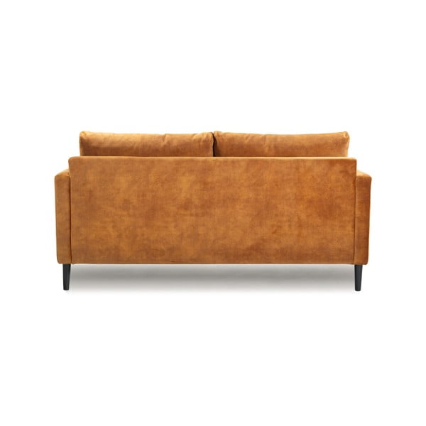 Geltonos spalvos sofa su aksominiu užvalkalu Scandic Adagio, plotis 153 cm-image-3
