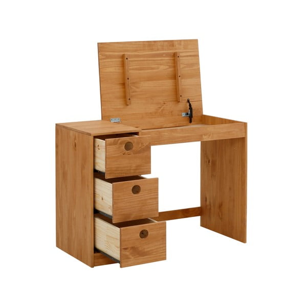 Iš pušies masyvo rašomasis stalas 50x100 cm Alpi – Støraa-image-2