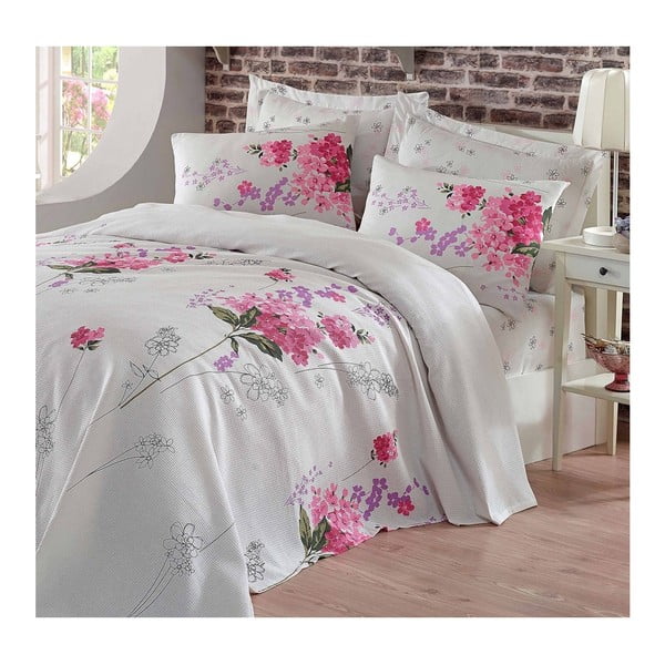Rožinė lengva lovatiesė "Sumbul", 200 x 235 cm