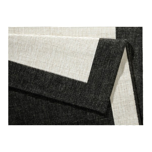 Juodos ir kreminės spalvos lauko kilimas NORTHRUGS Panama, 80 x 150 cm-image-3