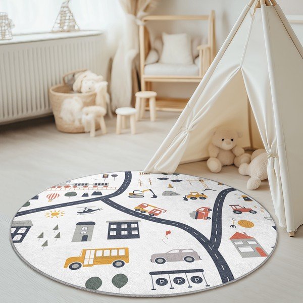 Skalbiamas vaikiškas žaidimų kilimas ø100 cm World Around Me – Mila Home-image-2