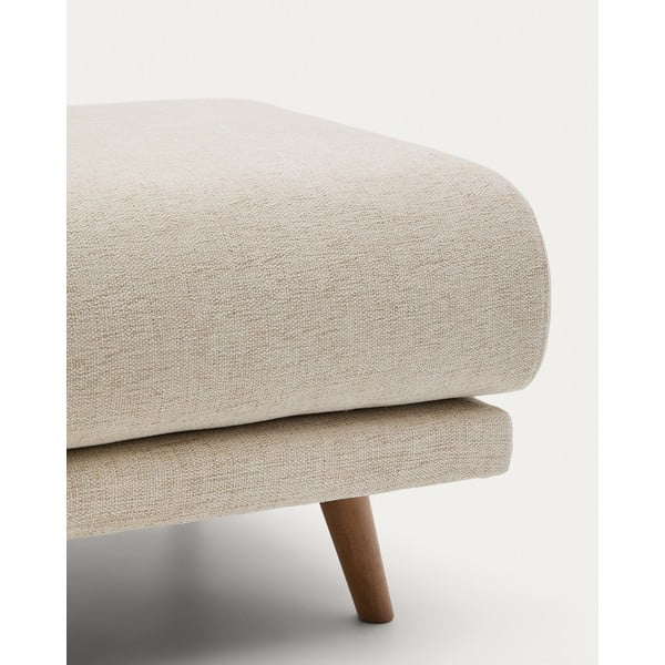 Smėlio spalvos iš šenilinio audinio taburetė Karin – Kave Home-image-4