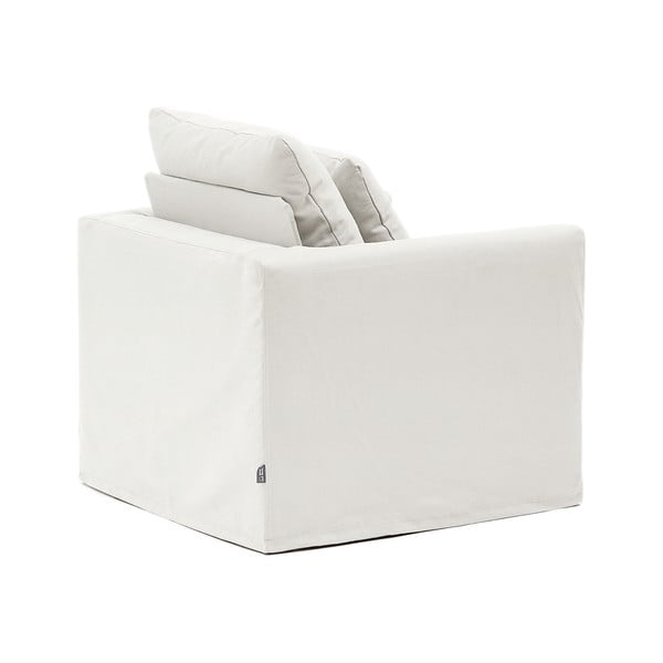 Iš lino krėslas baltos spalvos Nora – Kave Home-image-4