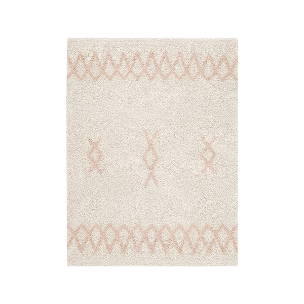 Skalbiamas/rankų darbo iš medvilnės kilimas rožinės spalvos/kreminės spalvos 170x240 cm Atlas Natural – Lorena Canals