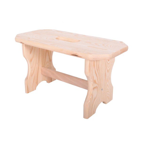 Iš pušies masyvo taburetė natūralios spalvos Forte – Rojaplast-image-2