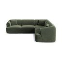 Žalios spalvos kampinė sofa iš velveto Campi – Cosmopolitan Design