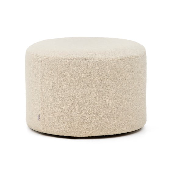 Kreminės spalvos iš boucle pufas Kaeli – Kave Home