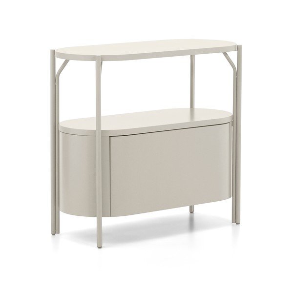 Baltos spalvos spintelė po kriaukle 90x81 cm Arely – Kave Home-image-2