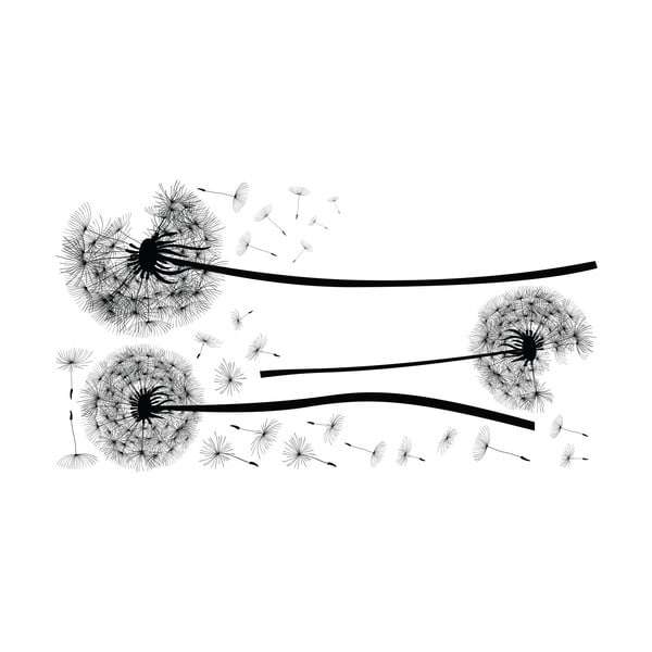 Sienų lipdukų rinkinys Ambiance Flying Dandelions-image-1