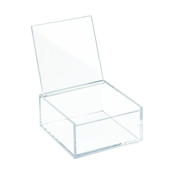 Skaidri sudedama dėžutė su dangteliu iDesign Clarity, 10 x 10 cm