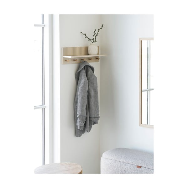 Smėlio spalvos sieninė lentyna su lentyna 50 cm Rocca – House Nordic-image-1
