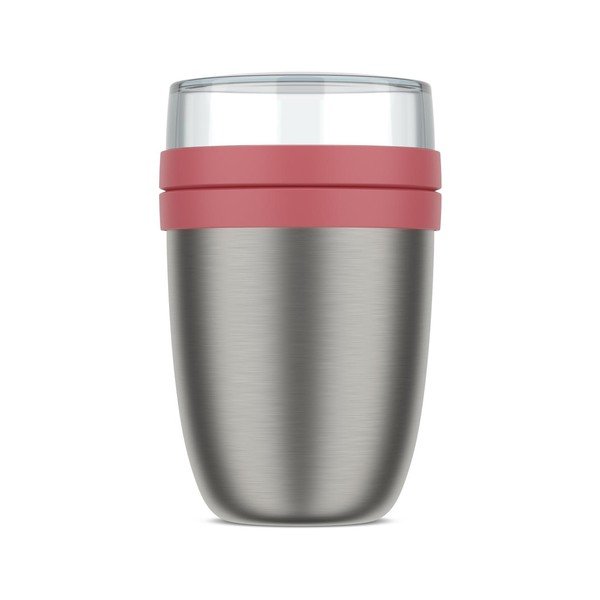 Šviesiai raudonos spalvos/sidabrinės spalvos iš nerūdijančio plieno maistui termosas 500 ml Ellipse – Mepal-image-4
