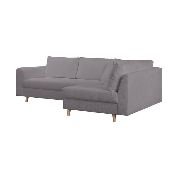 Kampinė sofa tamsiai pilkos spalvos iš boucle (su dešiniuoju kampu) Ariella – Ropez-image-3