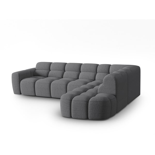 Kampinė sofa pilkos spalvos Lisa – Micadoni Home-image-3