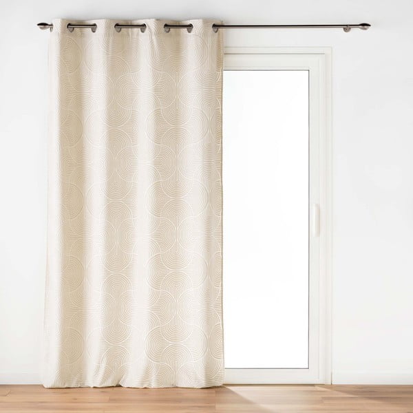 Smėlio spalvos iš velveto užuolaida 135x260 cm Eva – douceur d'intérieur
