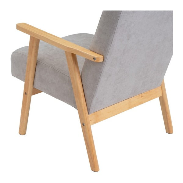 Pilkos spalvos iš šenilinio audinio krėslas Vintage – Casa Selección-image-4