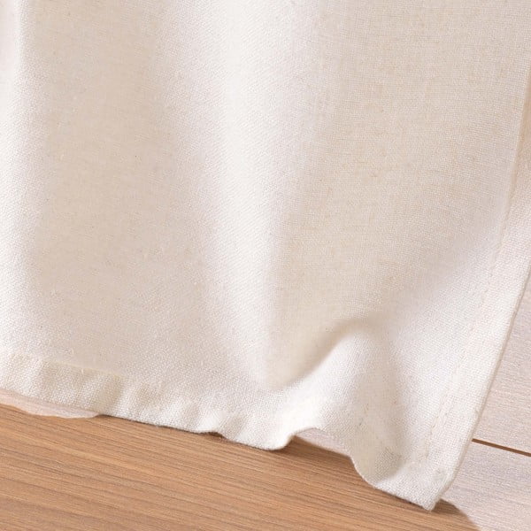 Baltos spalvos/rudos spalvos iš džiuto mišinio užuolaida 140x240 cm Cirrus – douceur d'intérieur-image-4