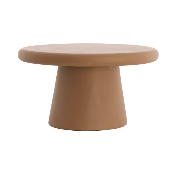 Terakotos spalvos apvalios formos kavos staliukas ø 70 cm Kulona – Light & Living