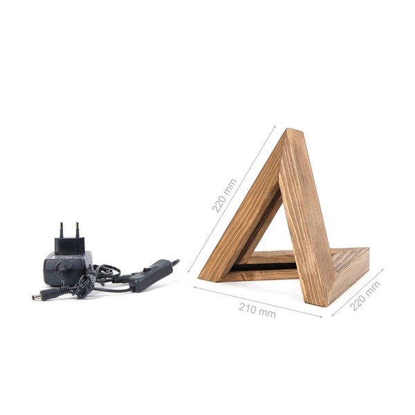 Medinis stalinis šviestuvas Triangle-image-1