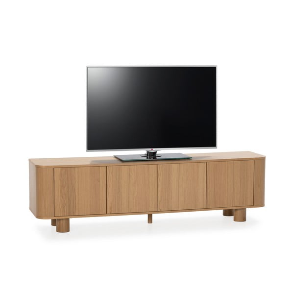 Natūralios spalvos TV spintelė iš ąžuolo 180x50,5x40 cm Padoc – MOME-image-4