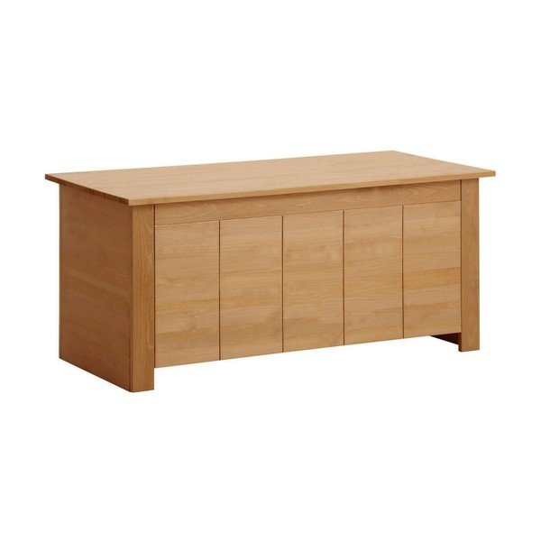 Iš pušies masyvo skrynia natūralios spalvos 100x45 cm Bertram – Støraa-image-1