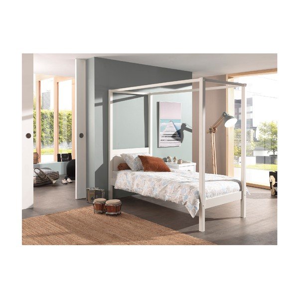 Vaikiška lova baltos spalvos 90x200 cm PINO CANOPY – Vipack-image-3