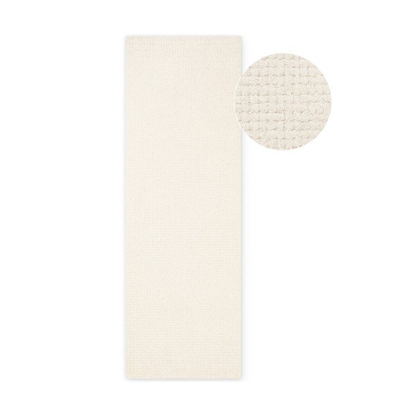 Kreminės spalvos iš vilnos kilimas 80x250 cm Eloise – Hanse Home