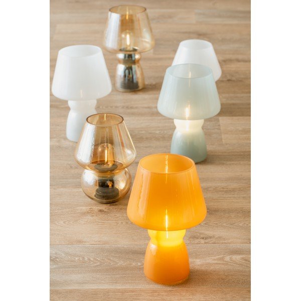 Balta LED stalinė lempa su stiklo gaubtu (aukštis 25,5 cm) Classic – Leitmotiv-image-2
