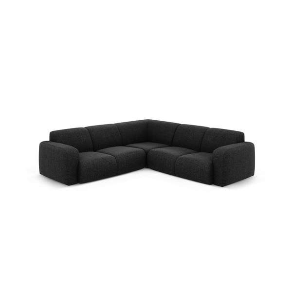 Kampinė sofa juodos spalvos (kintama/„L“ formos) Molino – Micadoni Home-image-2