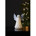 Balta keramikinė kalėdinė LED šviesos dekoracija Star Trading Vinter, aukštis 18 cm