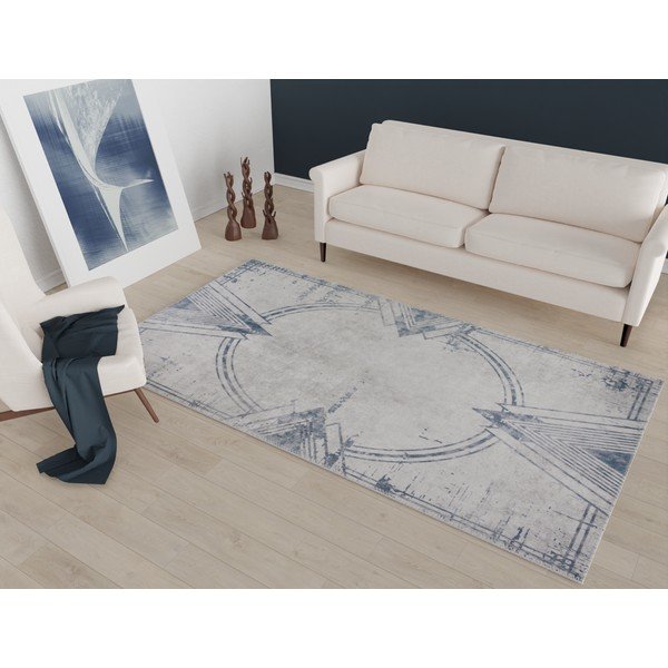 Šviesiai pilkas plaunamas kilimas 80x50 cm - Vitaus-image-1