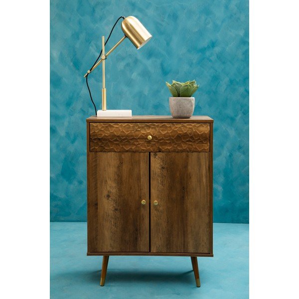 Tamsios natūralios spalvos šoninė spintelė 70x94x35 cm Frida – Premier Housewares-image-4