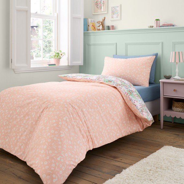 Iš medvilnės viengulė vaikiška patalynė 135x200 cm Meadow Bunnies – Belle & Boo-image-3