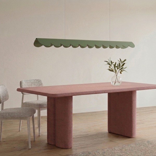 Šalavijo spalvos iš aliuminio kabantis šviestuvas LED BISCUIT – Thoro-image-2