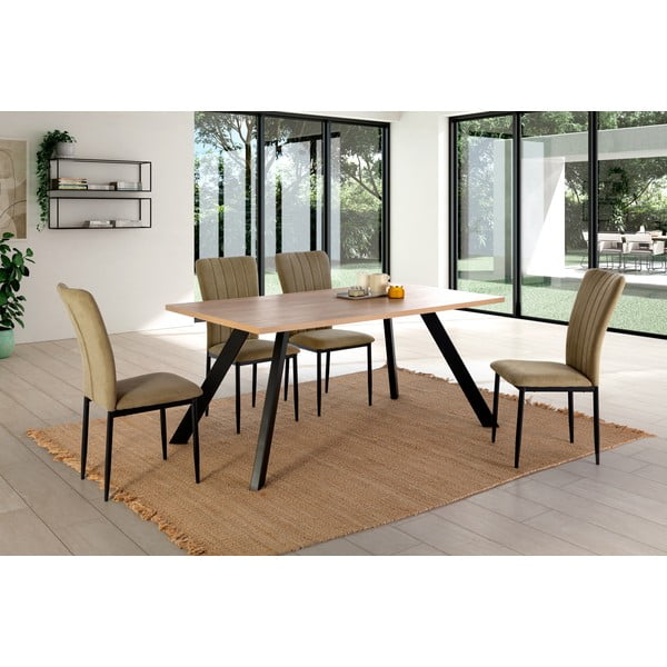 Valgomojo kėdės khaki spalvos 4 vnt. Holly – Marckeric-image-1