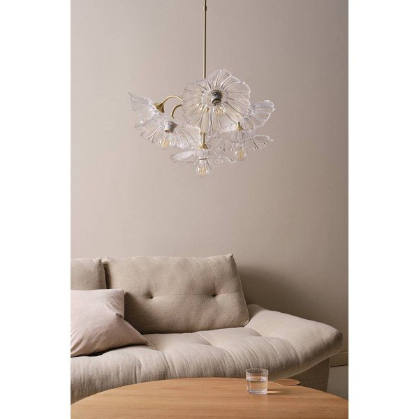 Auksinės spalvos iš stiklo kabantis šviestuvas su pritemdymo funkcija ø 70 cm Nugget – Jotex-image-2