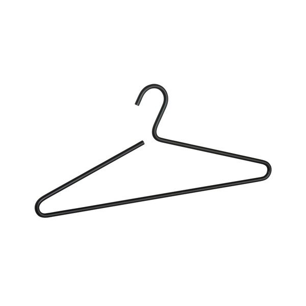 Juodos spalvos aliumininė drabužių pakaba Wenko Lux-image-1